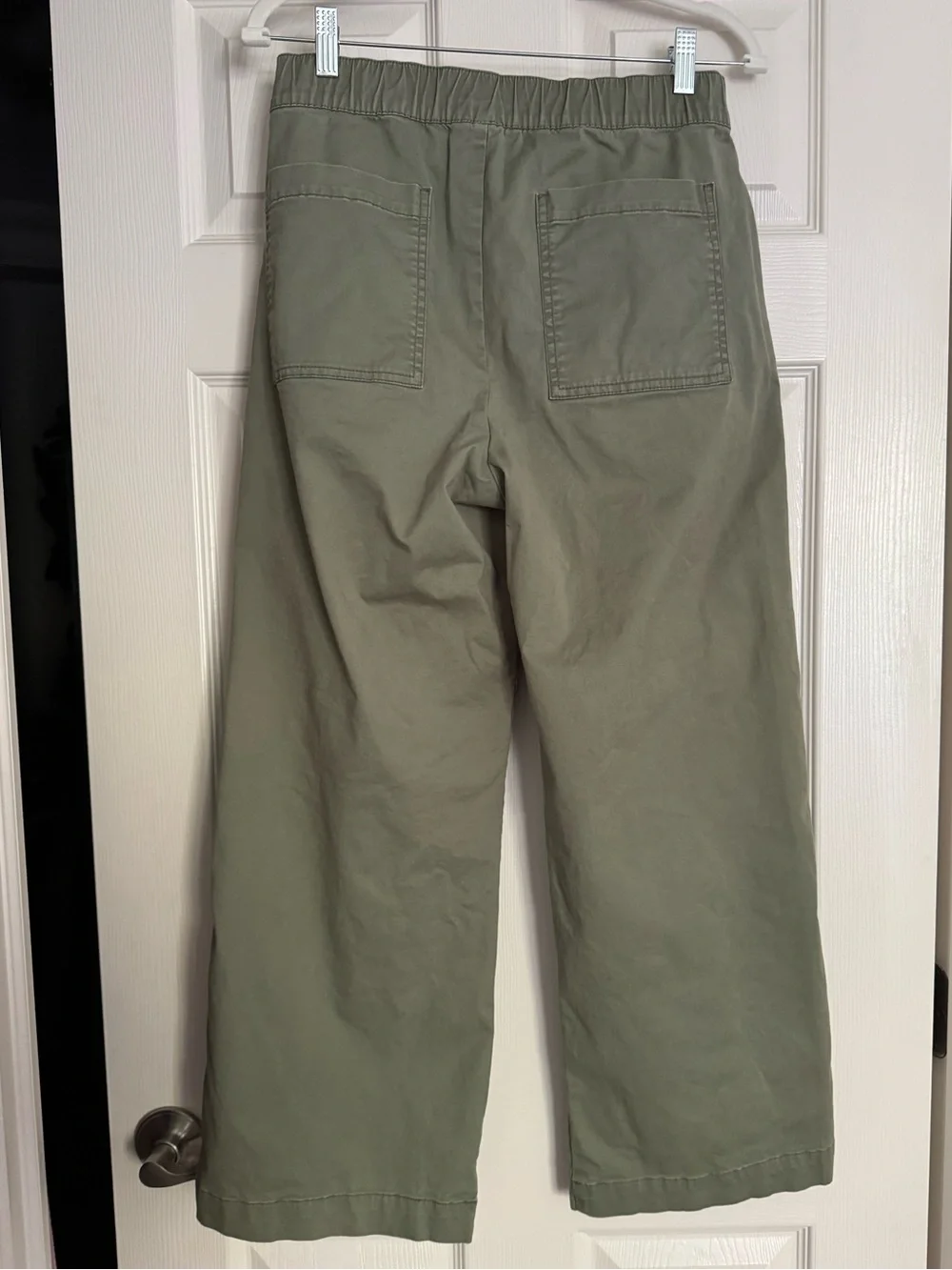 GAP Factory Olive Green High Rise Easy Wide-Leg Khakis